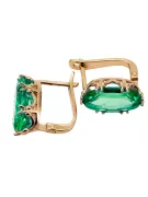 Earrings Vintage Jewlery Emerald Original Vintage 14K Rose Gold vec021r